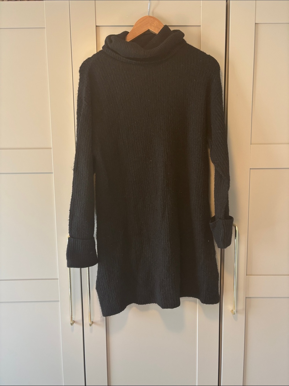 Topshop Black Turtleneck Sweater Dress
